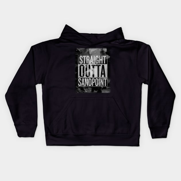 Straight Outta Sandpoint Kids Hoodie by Nazdir